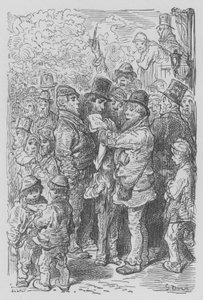 At the Derby, The Program Seller by Gustave after Dore